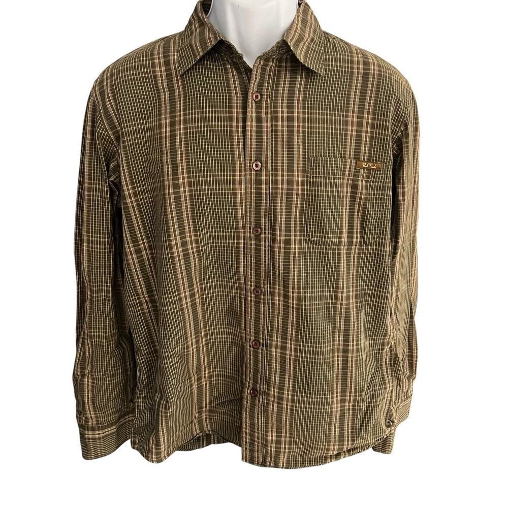 Paul Frank Western wear Men's M plaid rockabilly button-up shirt